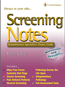 Screening Notes: Rehabilitation Specialist